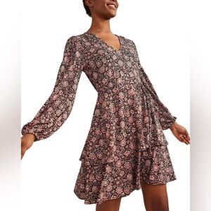 Boden Tiered Mini Jersey Dress Size 12